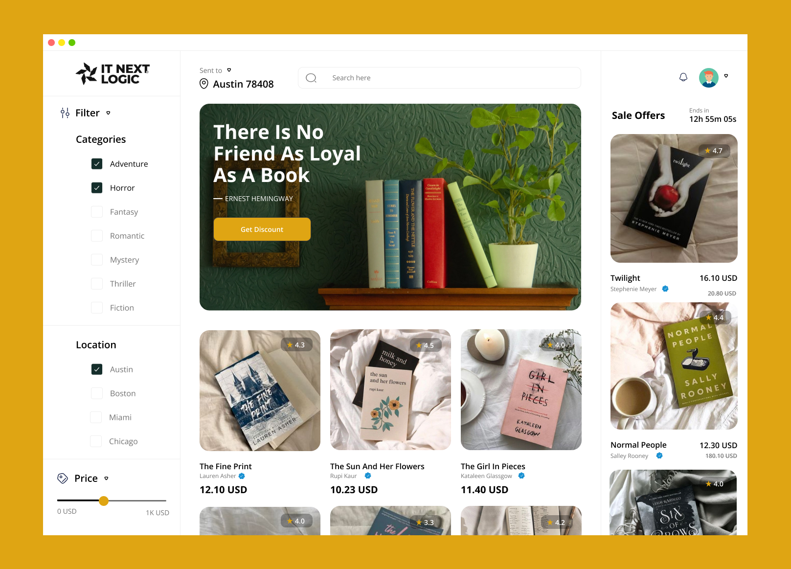 Online Books Dashborad 